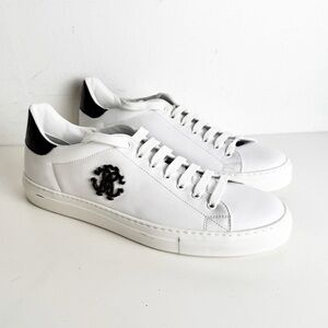 Roberto Cavalli Sneakers with Monogram Mirror Snake size 46